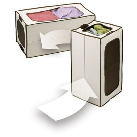 Household Essentials Transformer Hamper, Brown Trim