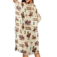 thumbnail image 3 of Xoenoiee Cowboy Horse Carriage Cactus Fence Pattern Women Bathing Suit Coverup Casual Loose Swimsuit Coverups Open Front Kimono Cardigan Cover Up Half Sleeve Summer Beach Cover up, 3 of 7