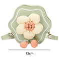thumbnail image 2 of Little Flower mini purse for children accessories bag PU cross-shoulder bag-green, 2 of 5