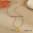 thumbnail image 2 of NICKSUN 18K Gold-Plated Stainless Steel Sun Pendant Choker Necklace, Chic Minimalist Lockbone Jewelry for Women, 2 of 4