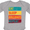 thumbnail image 4 of Inktastic Robotics Eat Sleep Build Robots Repeat Boys or Girls Long Sleeve Baby Bodysuit, 4 of 5