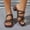 Brown, variant on Women's Block Heel Mules Square Toe Crisscross Strap Casual Spring/Summer Shoes with Non Slip Comfortable Sandals for Women