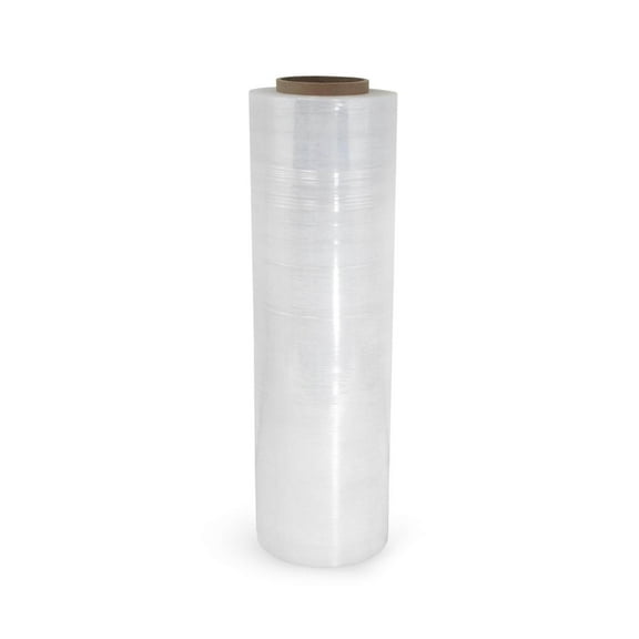 Ace Pack 18in x 1200ft 80 Gauge Heavy Duty Clear Stretch Film 800% Stretch Ability Shrink Wrap Self Adhesive Plastic Wrap for Packing and Moving Protection - 1 Roll