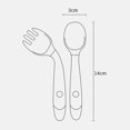 thumbnail image 4 of Coofit Kids Spoon Fork Set: Bendable Toddler Self Feeding Utensil Children Tableware, 4 of 10