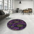 thumbnail image 4 of Ahgly Company Machine Washable Indoor Rectangle Transitional Purple Area Rugs, 7' x 10', 4 of 7