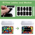 thumbnail image 5 of 5 Pieces Airtight Food Storage Container Set - Pantry & Kitchen Organization Containers - Labels & Chalk Marker - BPA Free Clear Plastic Kitchen and Pantry Organization Containers, 5 of 10