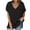 Black, variant on Herrnalise Women's V Neck Short Batwing Sleeve Oversized Solid Color Knit Pullover Sweater Tops With Pockets S-L