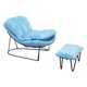 thumbnail image 4 of Mecedora de hierro forjado a escala 1/6, sofá individual, miniatura, chaise longue Azul, 4 of 9