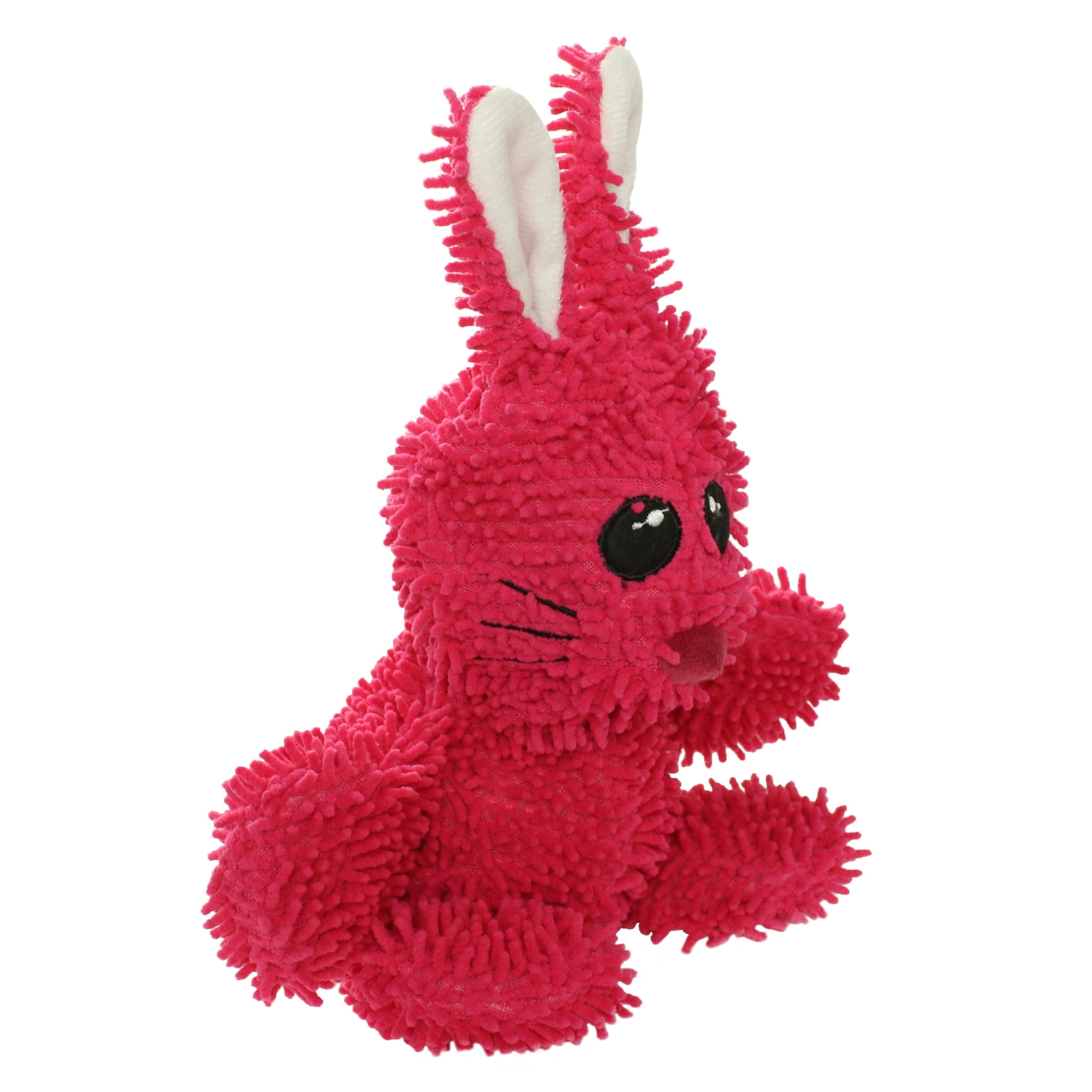 Mighty Microfiber Ball Med Rabbit Durable Plush Squeaky Dog Toy