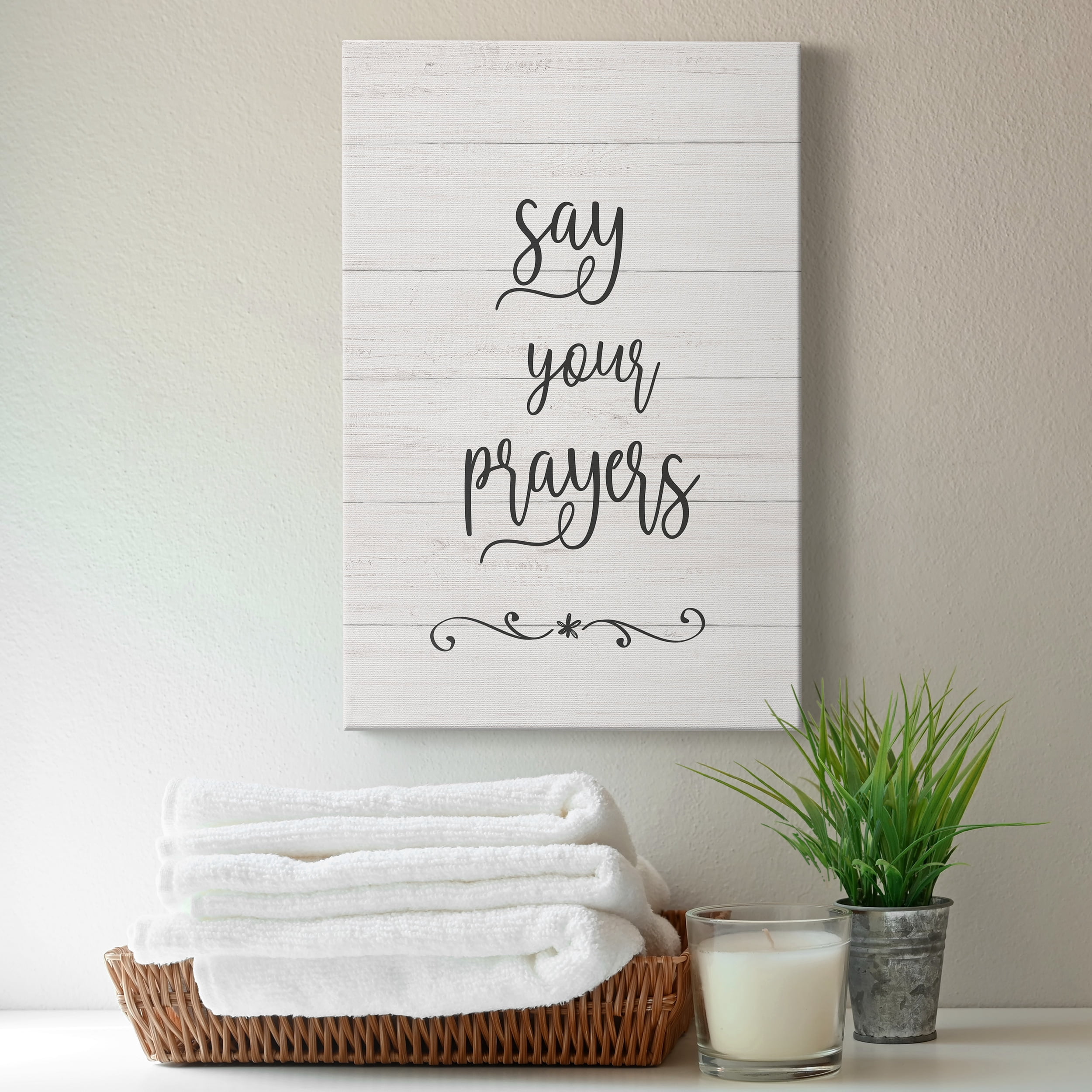 Say Your Prayers Premium Gallery Wrapped Canvas - Ready to Hang - 18 x 27