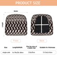 thumbnail image 3 of Black White Geometric Pattern Seat Covers for Dining Room Chairs Set Of 4,Stretch Printed Washable Chair Seat Cover with Elastic Ties and Button,Removable Waterproof Couch Cushion Covers, 3 of 6