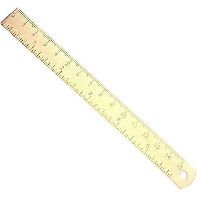 Vintage Brass Handy Straight Ruler Metal Copper Bookmark with cm Inch Dual Scale(Copper)