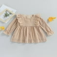 thumbnail image 2 of AMERTEER Robe en Dentelle pour Bébé Fille Manches Longues Robe Princesse Ligne A, 2 of 9