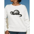 thumbnail image 2 of European Polecat Sketch Sweatshirt Women -Image by Shutterstock, Female Large, 2 of 4
