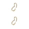 thumbnail image 2 of Anillo abierto en forma de V Qarigey para mujer ceremonia de boda 2piezas Oro, 2 of 6