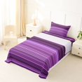 thumbnail image 3 of Castle Fairy Abstract Horizontal Stripe Twin Sheets 3pcs,Watercolor Thin Line Bedding,Lavender Violet Plum,1 Flat Sheet, 1 Fitted Sheet and 1 Pillowcase, 3 of 7