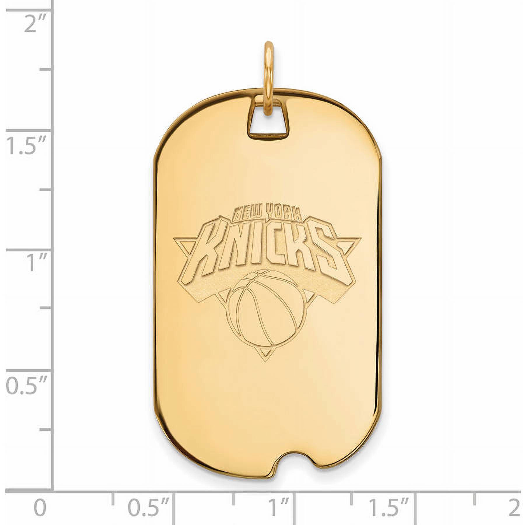 LogoArt NBA New York Knicks 14kt Yellow Gold Large Dog Tag - image 2 of 5