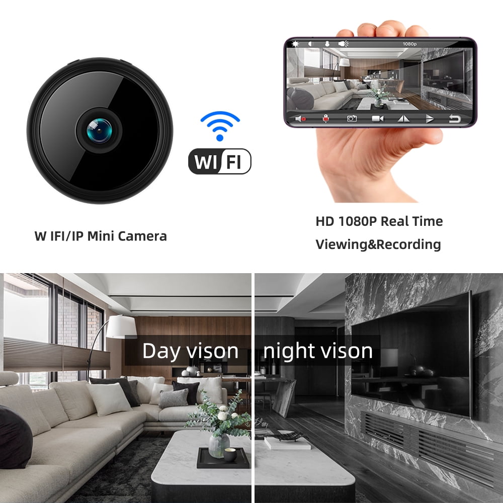 1080P Mini IP WIFI Camera Magnetic Camcorder Wireless Home Security Car DVR Support Night Vision Video Recording Motion Detection, Remote Control, 150° Super Wide Angle+32GB TF Card - Walmart.com