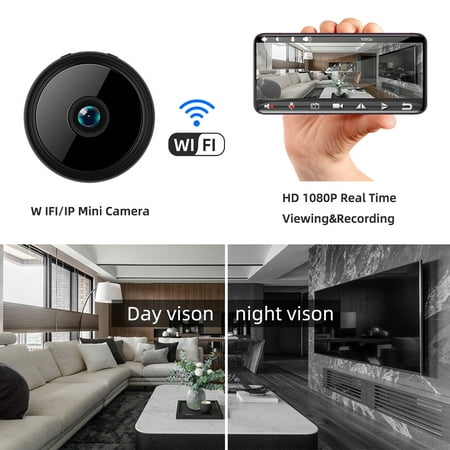 1080P HD Mini IP WIFI Camera Magnetic Camcorder Wireless Home Security Car DVR Support Night Vision Video Recording Motion Detection, APP Remote Control, 150° Super Wide (Best Surveillance Camera App)