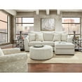 thumbnail image 3 of Southern Home Furnishings Passageway Vanilla Polyester Cocktail Ottoman in Beige, 3 of 5