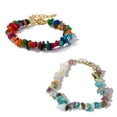 thumbnail image 1 of Pulseras simples de arcoíris de moda, cuentas de piedra Natural, regalo de joyería de fiesta para mujer, 2 uds., 1 of 5