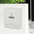 thumbnail image 3 of Modern Wall Mount Mailbox, Lockable Rainproof Box, Large Capacity Mail Box ,Post Letter, Letter Box for Office External Outdoor Gate White, 3 of 8