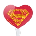 thumbnail image 2 of Superman Superman Icons Logo Heart Love Cupcake Picks Toppers Decoration Set of 6, 2 of 7