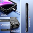 thumbnail image 6 of for iPhone 14 Waterproof Case,[Built-in Screen Protector][IP68 Underwater][15FT Military Dropproof] Full Body Rugged Heavy Duty Shockproof Waterproof Phone Case-Black/Clear, 6 of 16