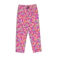 thumbnail image 6 of Uemuo Colorful Donuts 1 Pattern Women's Wide Leg Palazzo Lounge Pants with Pockets Light Weight Loose Comfy Casual Pajama Pants-Large, 6 of 9