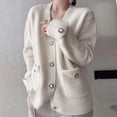 thumbnail image 1 of Suéter de mujer de gran tamaño, chaqueta tipo cárdigan, suéter holgado y cálido para otoño e invierno, suéteres de punto informales para mujer, prendas de vestir exteriores 4XL, 1 of 5