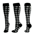 thumbnail image 2 of Beugl Halloween Accessories, 1 Pairs Unisex Compression Sock for Women Knee High Socks Fashion Halloween Skeleton Pattern Funny Gift for Teen Girls Cotton Sock Winter Warm Sock for Men Black L, 2 of 2