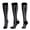 Black, variant on Knee High Socks for Women Men Halloween Skull Compression Mid Calf Socks Stretchy Elastic Support Socks for Men Holiday Party Costume Travel Sport Daily Wear S White