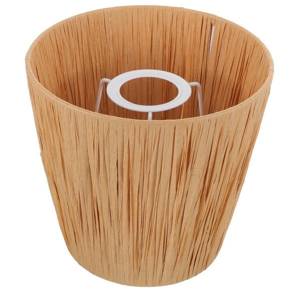 Raffia Lampshade Table Floor Desktop European Style Paper Metal