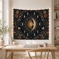 thumbnail image 4 of Floral Garden Circular with Medallion Human Face Closed, Mystical Fantasy for Space Lovers, Galaxy Room Decor, Valentine'S Day Gift, Tapestry Wall Hanging for Bedroom and Dorm, 4 of 6