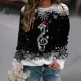 thumbnail image 1 of Chandails d'Automne d'Hiver Grande Taille pour Femmes Chandails de Noël pour Femmes Arbre de Noël Suéter Navideño Mujer Mignon Col Rond Chandails à Capuchon Amusants, 1 of 4
