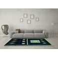thumbnail image 3 of Ahgly Company Indoor Square Oriental Light Blue Modern Area Rugs, 8' Square, 3 of 4