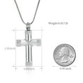 thumbnail image 2 of Constantlife Rope Winding Cross Cremation Jewelry for Ashes Urn Necklace Lockets For Human Ashes Holder Lord’s Prayer Cross, 2 of 6