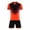 Orange, variant on Baby Boy Outfits Kids Gradient Triangle Design Breathable Soccer Uniform 2 Piece Boys' Clothing Sets Red XXS