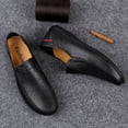 thumbnail image 4 of Men's Casual Loafers Slip On Leather Shoes Male Lightweight Driving Shoes Moccasins Classic Penny Loafer Flats Boat Shoes Outdoor Walking Shoes, 4 of 9