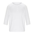 thumbnail image 3 of 3/4 Sleeve Shirt Men Button Henley Baseball T-Shirts 2025 Fall Casual Cotton Sport Athletic Jersey Tee Tops, 3 of 4