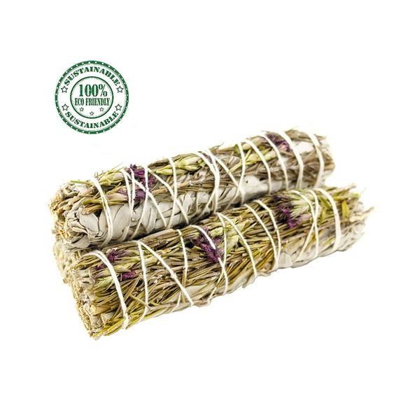 Ancient Veda 3 Pack Good Life Sage 6" Smudge Stick Bundle White Sage with Guide