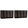 thumbnail image 1 of AdirOffice Wood Adjustable 36 Compartment Literature Organizer, Black 2 Pack, 1 of 10