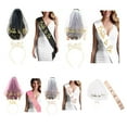 thumbnail image 4 of Bachelorette Party Bride to Be Bridal Wedding Veil Satins Sash and Crown Tiaras Set Decorations Accessory, 4 of 4