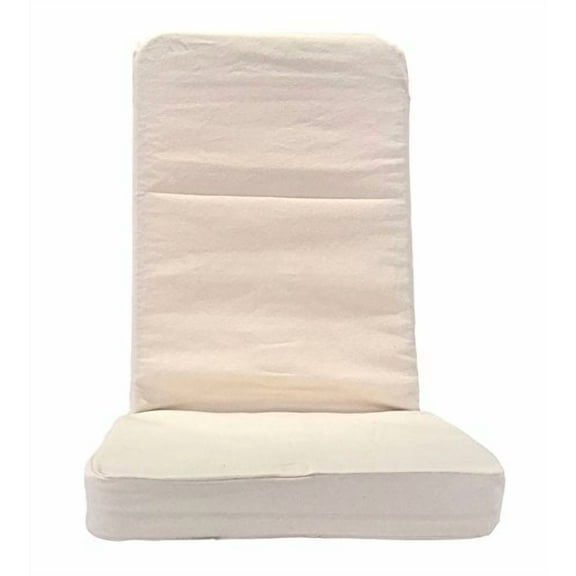 Original BackJack -MADE IN THE USA- Extra Large Natural Cotton Fabric Lightweight Floor Seating Chair for Gaming, Families, Parents, Daycare, Back Support, Reading, Yoga, Meditatio