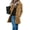 Khaki, variant on Women's Winter Wool Blend Pea Coat Single Breasted Stand Collar Casual Trench Coat Overcoat