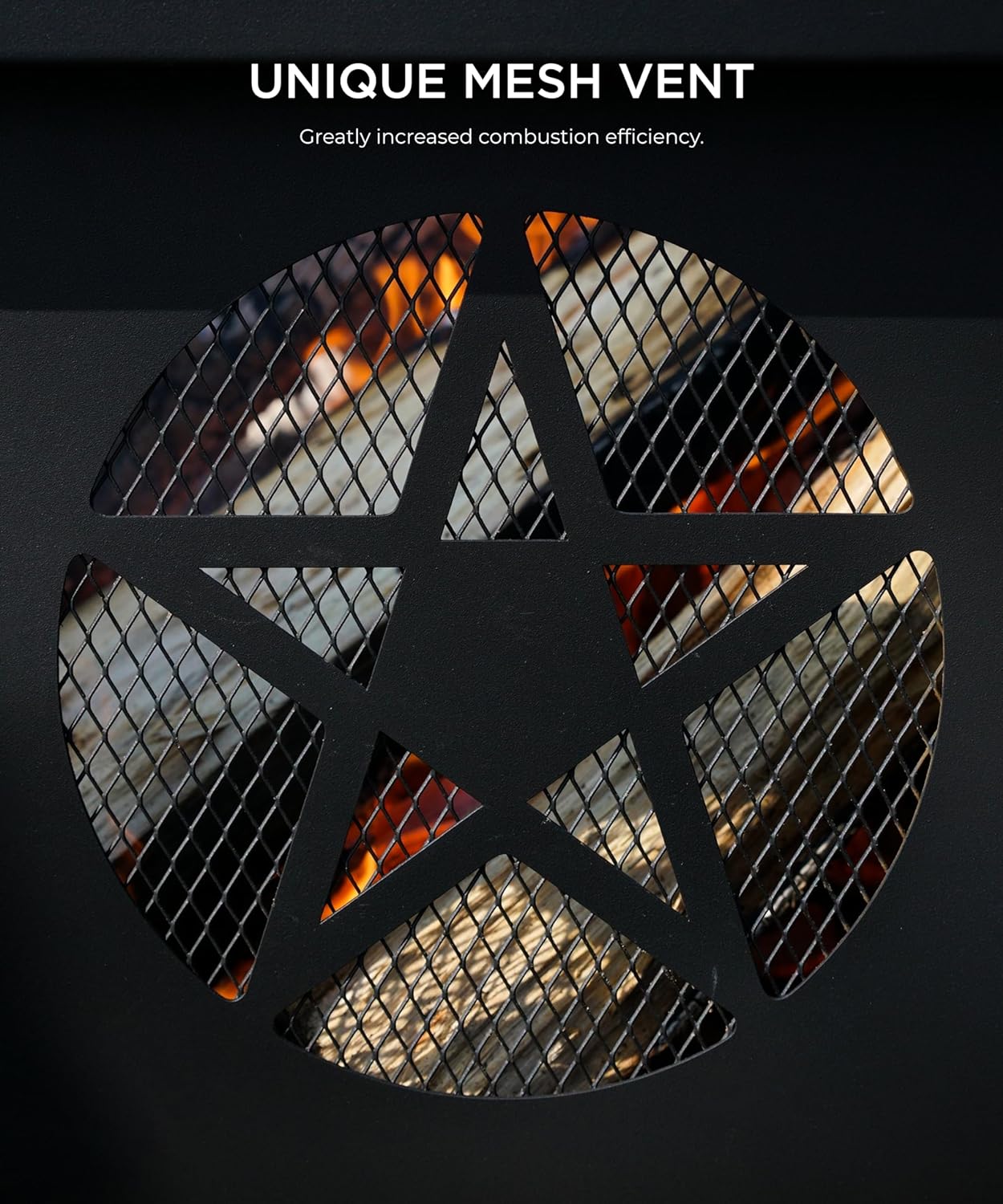 35 Inch Octagonal Fire Pit, Outdoor Wood Burning Fire Pit with Cooking Grill and Poker, Heavy Duty Large Firepit for Bonfire, Backyard, Patio, Picnic, Camping