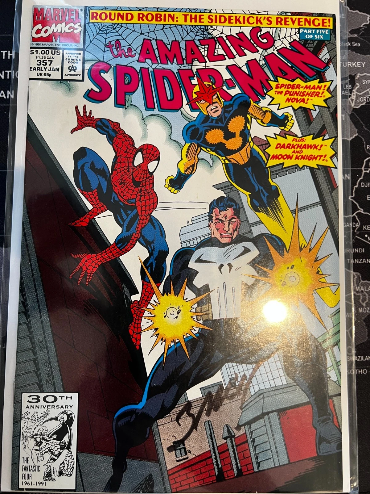 Amazing Spider-Man #357 Signed by Mark Bagley VERY FINE