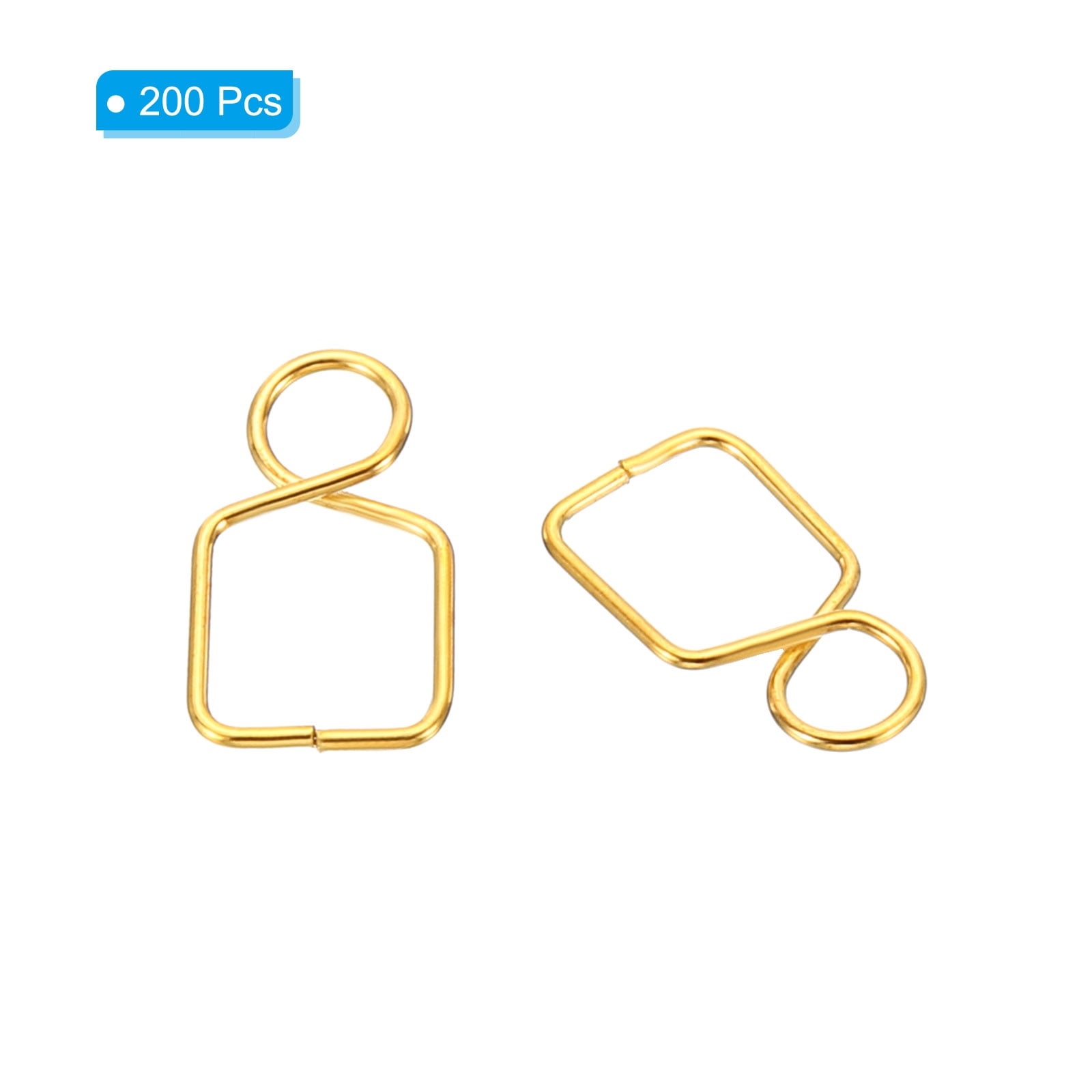 Unique Bargains Chandelier Connector Clip for DIY Fastening Ball Parts Gold 14mmx8mm