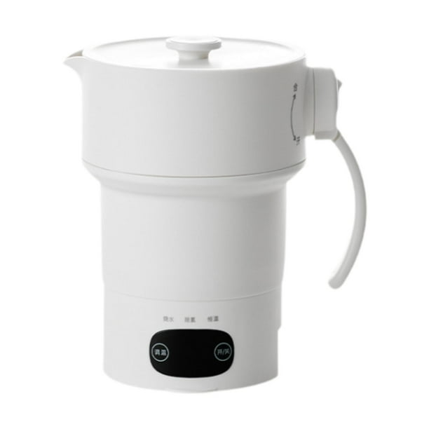 Hervidor eléctrico plegable con asa para leche, café con leche, chocolate caliente, plegable de silicona acero inoxidable
