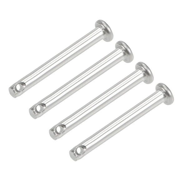 Single Hole Clevis Pins - 3mm x 25mm Flat Head 304 Stainless Steel Link Hinge Pin 4 Pcs